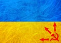 Flag of Ukraine under Russian assault