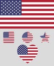Flag of the Unated States of America vector illustration.