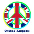 Flag The United Kingdom as a sign of pacifism Royalty Free Stock Photo