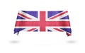 Flag of United Kingdom . Nationals flags of world country turning Royalty Free Stock Photo