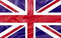 Flag of United Kingdom . Nationals flags of world country turning Royalty Free Stock Photo