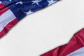 Flag United States of America for Memorial Day or 4th of July. US flag on light background Royalty Free Stock Photo