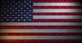 US flag painted on brick wall. 3d illustration Royalty Free Stock Photo