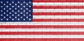 Flag of united states of america painted. Royalty Free Stock Photo