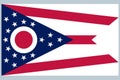 Flag of United States of America State Ohio Vector illustration