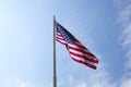 Flag of United States on a flagpole Royalty Free Stock Photo