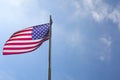 Flag of United States on a flagpole Royalty Free Stock Photo