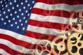 Flag of United States of America - Industrial Power Royalty Free Stock Photo