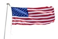 Flag of the United States isolated on a white background Royalty Free Stock Photo