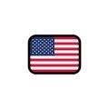 Flag of United States. National USA flag. American symbol. Vector illustration. EPS10 Royalty Free Stock Photo