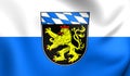 Flag of Upper Bavaria, Germany.