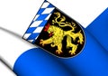 Flag of Upper Bavaria, Germany.