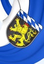 Flag of Upper Bavaria Region, Germany.