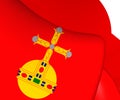 Flag of Uppsala County, Sweden. Royalty Free Stock Photo