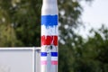 Flag upside down as farmers protest against government measures for nitrogen deposition in Lekkerkerk, the Netherlands