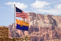 Flag USA and Arizona Royalty Free Stock Photo