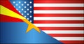 Flag of USA and Arizona state Royalty Free Stock Photo