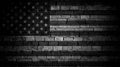 Flag of USA in grey scale on grunge brick wall Royalty Free Stock Photo