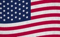 Flag of the USA painted onto brick wall. Royalty Free Stock Photo