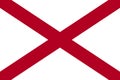 Flag of the USA State of Alabama, vector.