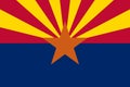 Flag of the USA State of Arizona, vector. Royalty Free Stock Photo