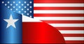 Flag of USA and Texas state Royalty Free Stock Photo