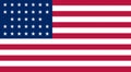 Glossy glass Flag of United States of America 1859 1861