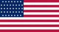 Glossy glass Flag of United States of America 1877 1890