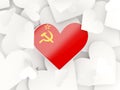 Flag of ussr, heart shaped stickers Royalty Free Stock Photo