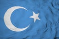 Flag of Uyghur in 3D rendering