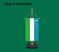 Flag of Uzbekistan, Uzbekistan Flag, National symbol of Uzbekistan country. Table flag of Uzbekistan