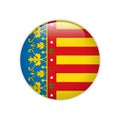 Flag of Valencian Community button Royalty Free Stock Photo