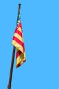 Flag of the Valencian Community in a mast Royalty Free Stock Photo