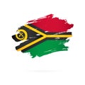 Flag of Vanuatu. Vector illustration. Brush strokes