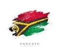 Flag of Vanuatu. Vector illustration on a white background