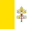 Flag of Vatican City, Vatican City Flag, National symbol of Vatican City country Royalty Free Stock Photo