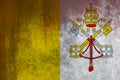 Flag of Vatican City, Vatican City Flag, National symbol of Vatican City country. Fabric and texture flag of Vatican City Royalty Free Stock Photo