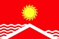 Flag of the village of Svetlogorsk. Krasnoyarsk region. Russia