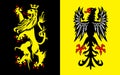 Flag of Vogtlandkreis district of Saxony, Germany Royalty Free Stock Photo