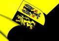 Flag of Vogtlandkreis, Germany. Royalty Free Stock Photo