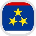 Icon square shape with Flag