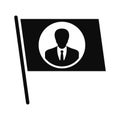 Flag vote candidate icon, simple style Royalty Free Stock Photo