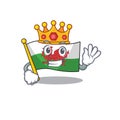 Flag wales Scroll A stylized of King on cartoon character design