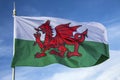 Flag of Wales - United Kingdom Royalty Free Stock Photo