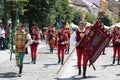 Flag wavers and band