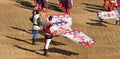 Flag-wavers of the historical Florentine procession during the event