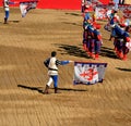 Flag-wavers of the historical Florentine procession during the event