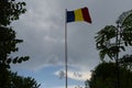 Flag waving on a cloudy day Royalty Free Stock Photo