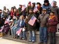 Flag Waving Crowd Royalty Free Stock Photo