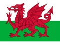 Glossy glass Flag of Welsh people